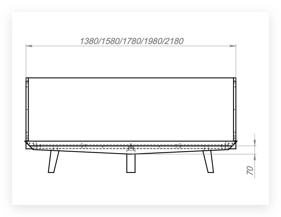 Lit en bois massif de chêne Malmo - 160 x 200 cm / 180 x 200 cm - VESKOR