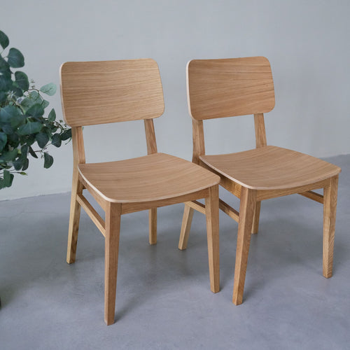 Chaise en bois massif de chêne Kodama - Lot de 2 ou 4 chaises - NordicStory