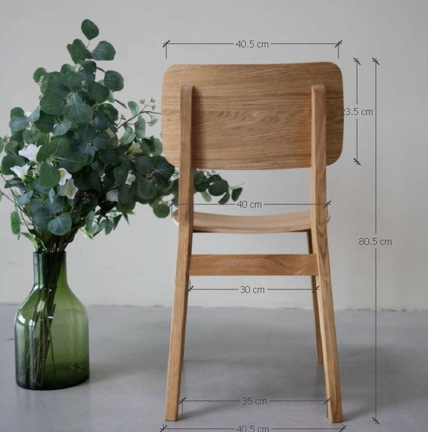Chaise en bois massif de chêne Kodama - Lot de 2 ou 4 chaises - NordicStory
