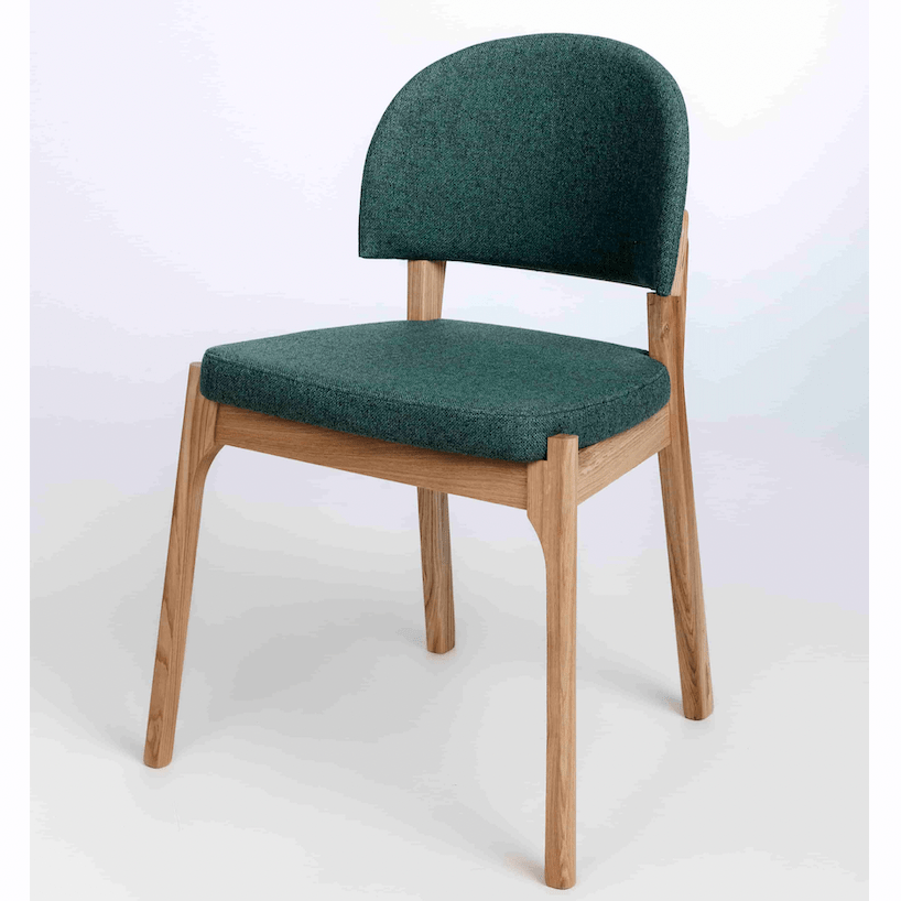 Chaise en bois massif de chêne Astrid, revêtement - Lot de 2 ou 4 chaises - VESKOR