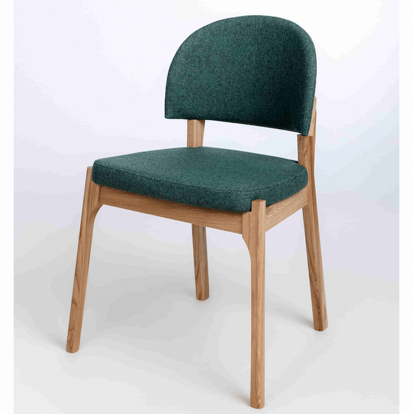 Chaise en bois massif de chêne Astrid, revêtement - Lot de 2 ou 4 chaises - VESKOR