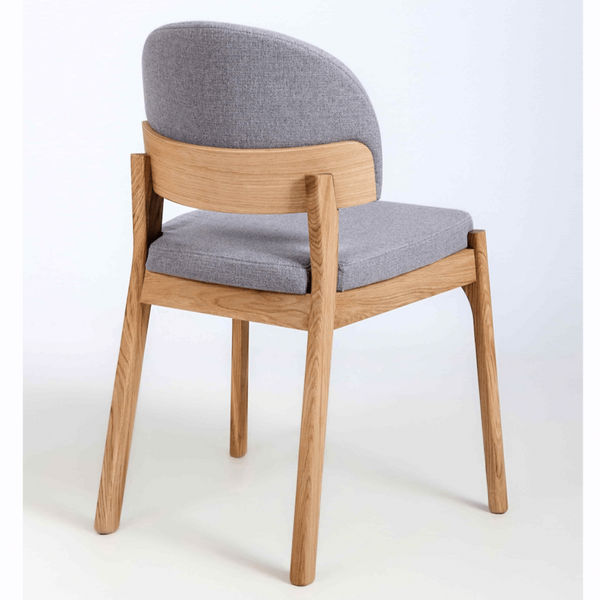 Chaise en bois massif de chêne Astrid, revêtement - Lot de 2 ou 4 chaises - VESKOR