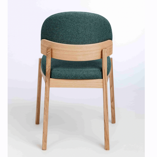 Chaise en bois massif de chêne Astrid, revêtement - Lot de 2 ou 4 chaises - VESKOR
