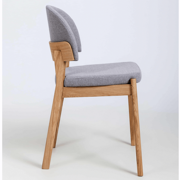 Chaise en bois massif de chêne Astrid, revêtement - Lot de 2 ou 4 chaises - VESKOR