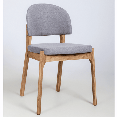 Chaise en bois massif de chêne Astrid, revêtement - Lot de 2 ou 4 chaises - VESKOR