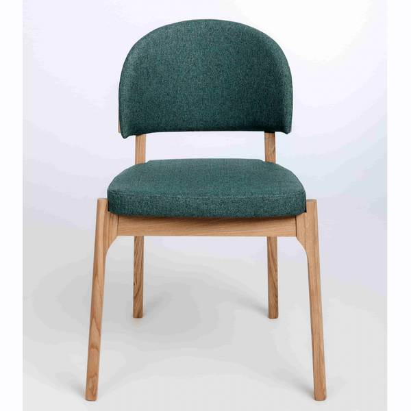 Chaise en bois massif de chêne Astrid, revêtement - Lot de 2 ou 4 chaises - VESKOR