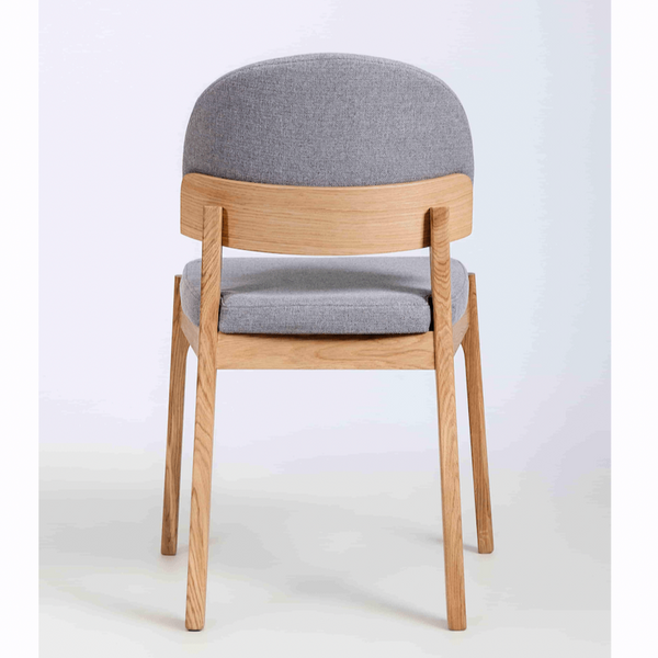 Chaise en bois massif de chêne Astrid, revêtement - Lot de 2 ou 4 chaises - VESKOR