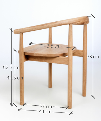 Chaise en bois massif de chêne Léa - Lot de 2 ou 4 chaises - VESKOR