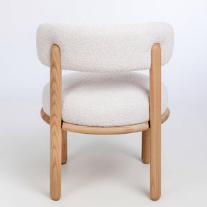 Chaise en bois massif de chêne Lova, revêtement Ecru - Lot de 2 chaises - VESKOR