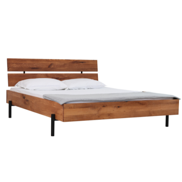 Lit en bois massif Normandie – 160 cm x 200 cm - VESKOR