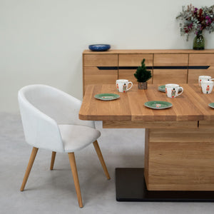 Chaise en bois massif de chêne Ana, revêtement - VESKOR