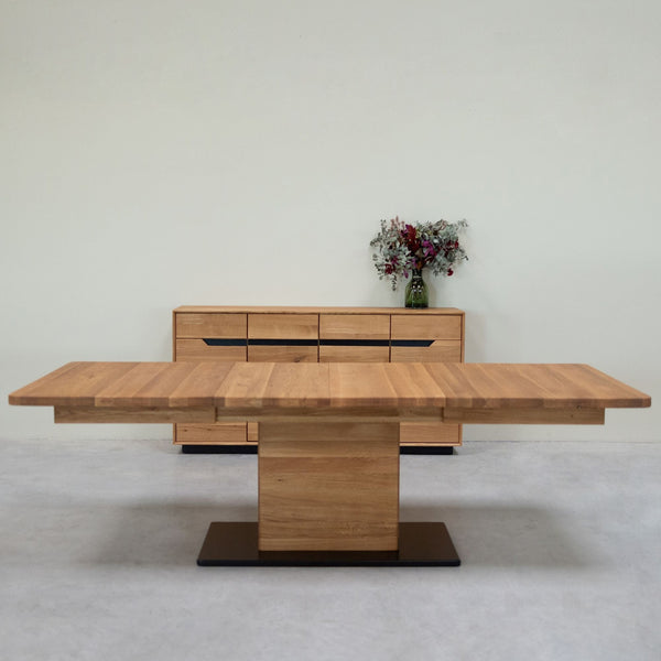 Table à manger extensible en bois massif de chêne Bremen - NordicStory