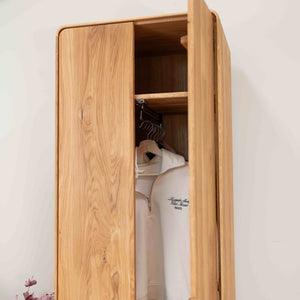 Armoire 2 portes en bois massif de chêne Genève - NordicStory