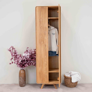 Armoire 2 portes en bois massif de chêne Genève - NordicStory
