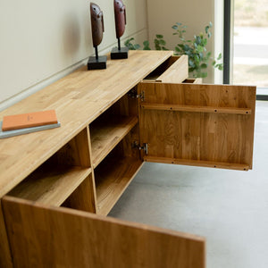 VESKOR Aparador  Malmo madera maciza roble Mueble nórdico moderno