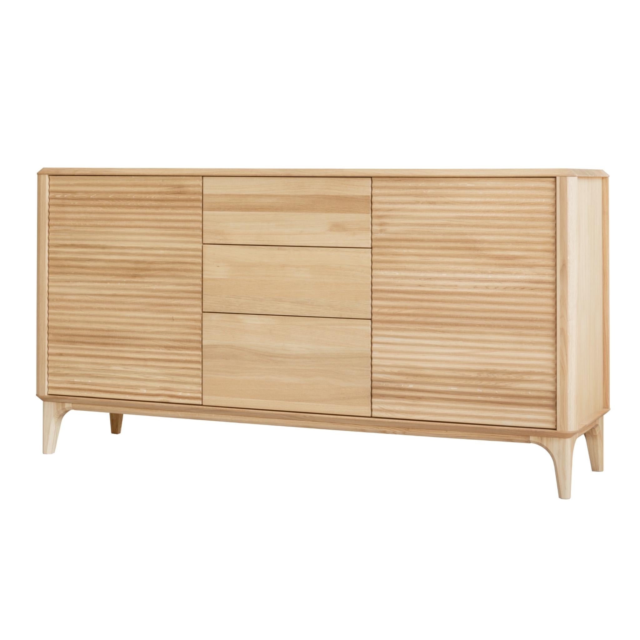 NordicStory Aparador Comoda de madera maciza roble Oxford 3.2.3