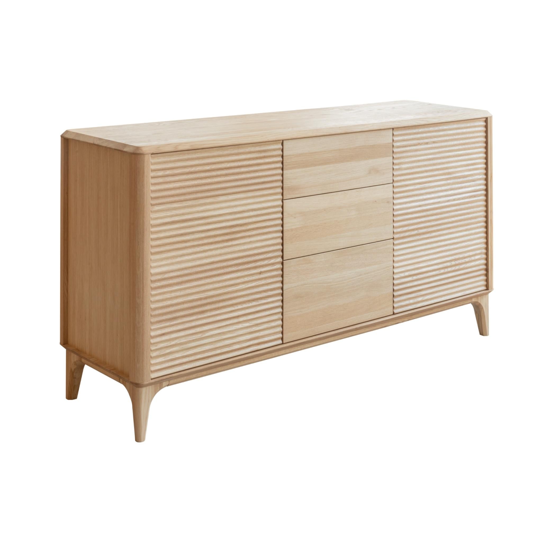 NordicStory Aparador Comoda de madera maciza roble Oxford 3.2.3
