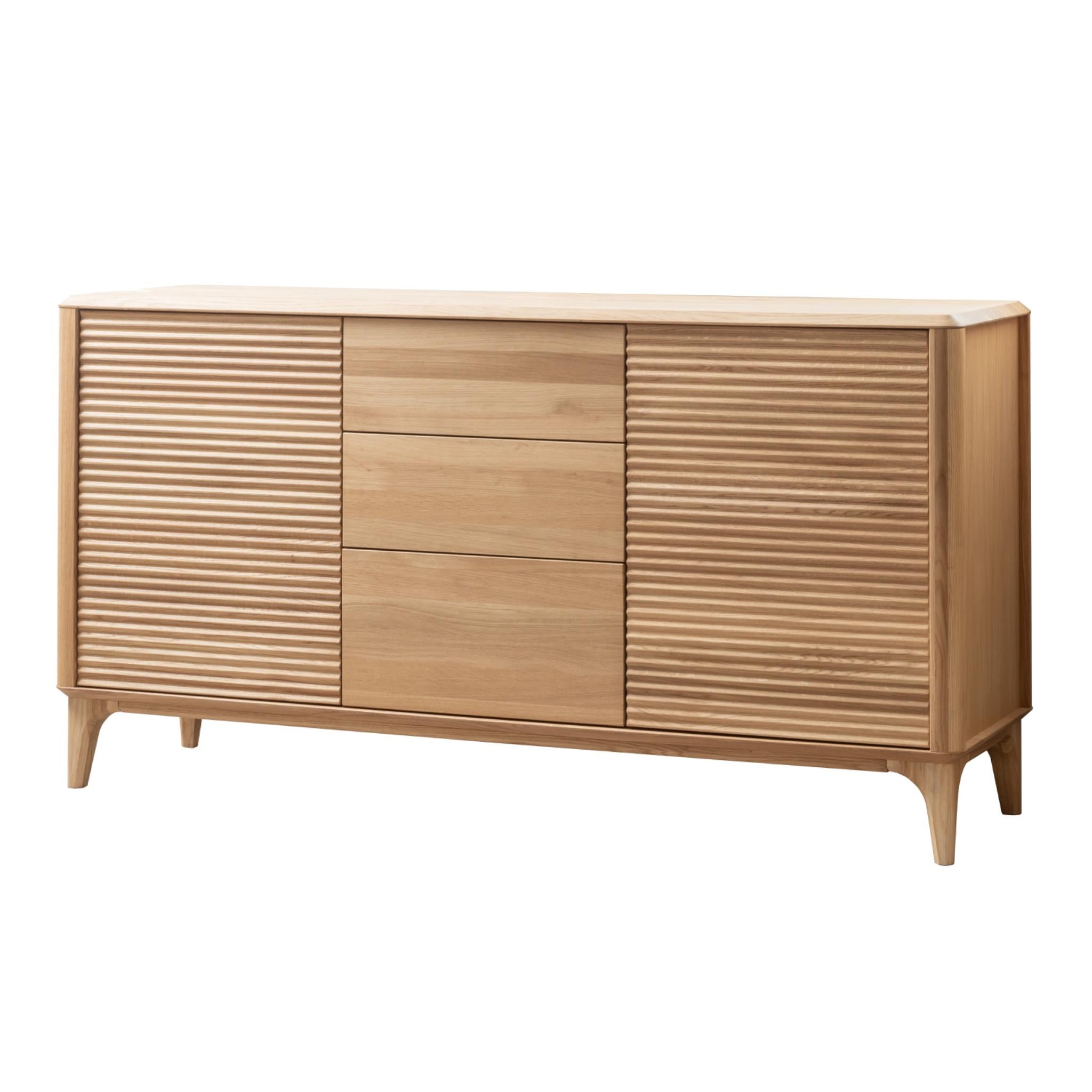 NordicStory Aparador Comoda de madera maciza roble Oxford 3.2.3