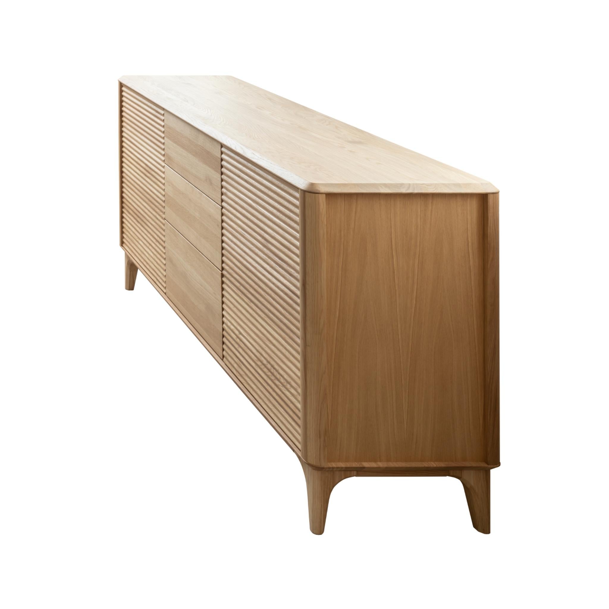 NordicStory Aparador Comoda de madera maciza roble Oxford 3.2.3