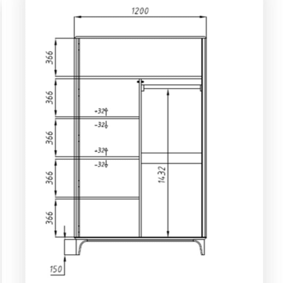 Armario para ropa de madera maciza roble Oxford 2