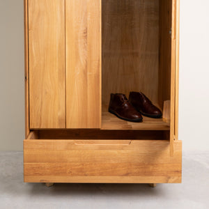 Armoire 2 portes en bois massif de chêne Genève - NordicStory