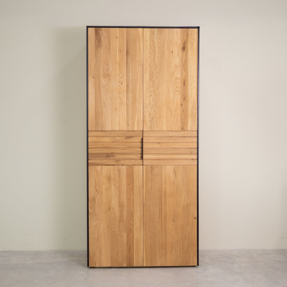 Armoire 2 portes en bois massif de chêne Runa - NordicStory