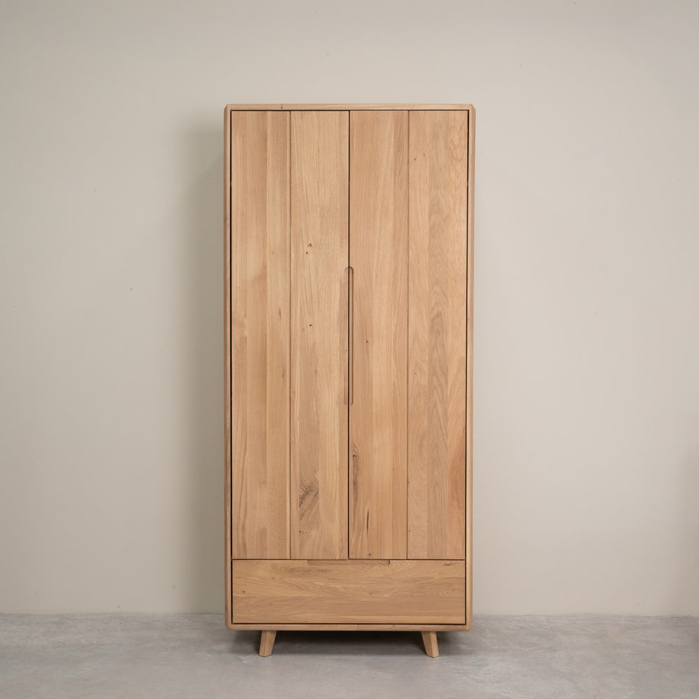 Armoire 2 portes en bois massif Suède - VESKOR