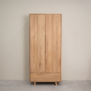 Armoire 2 portes en bois massif Suède - VESKOR