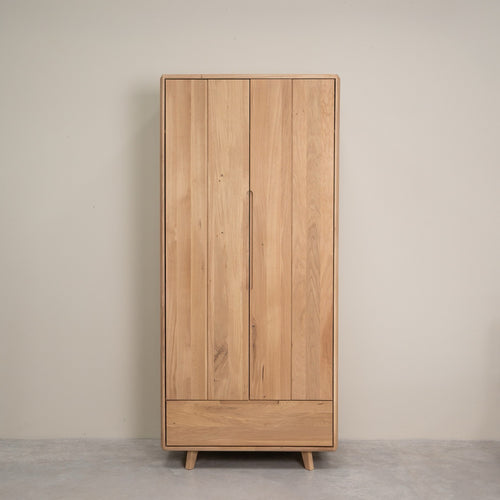Armoire 2 portes en bois massif Suède - VESKOR