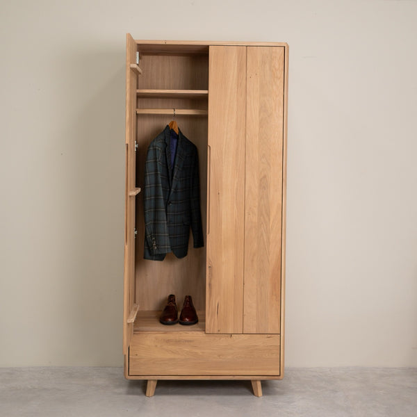 Armoire 2 portes en bois massif Suède - VESKOR