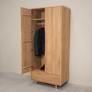 Armoire 2 portes en bois massif Suède - VESKOR