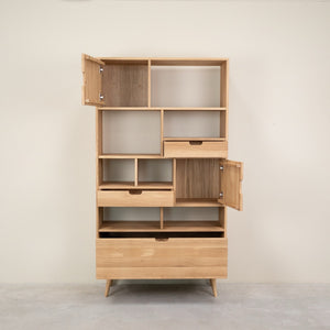 Bibliothèque en bois massif de chêne Escandi Atelier 3 - NordicStory