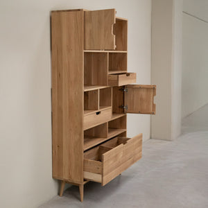 Bibliothèque en bois massif de chêne Escandi Atelier 3 - NordicStory