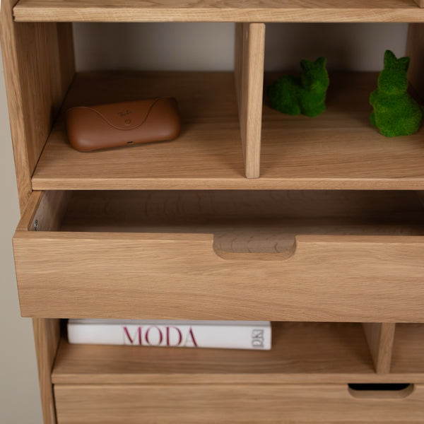 Bibliothèque en bois massif de chêne Escandi Atelier 3 - NordicStory