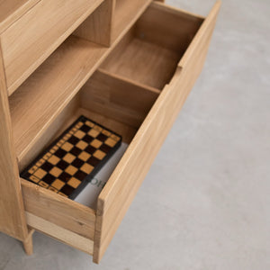 Bibliothèque en bois massif de chêne Escandi Atelier 3 - NordicStory