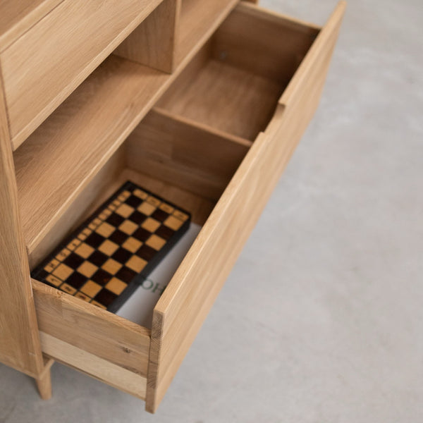 Bibliothèque en bois massif de chêne Escandi Atelier 3 - NordicStory