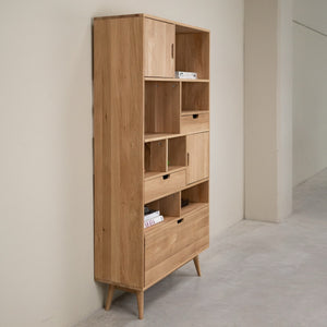 Bibliothèque en bois massif de chêne Escandi Atelier 3 - NordicStory