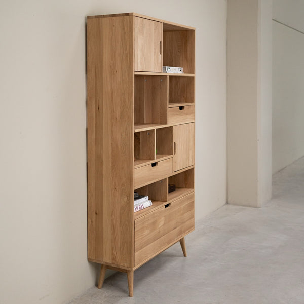 Bibliothèque en bois massif de chêne Escandi Atelier 3 - NordicStory