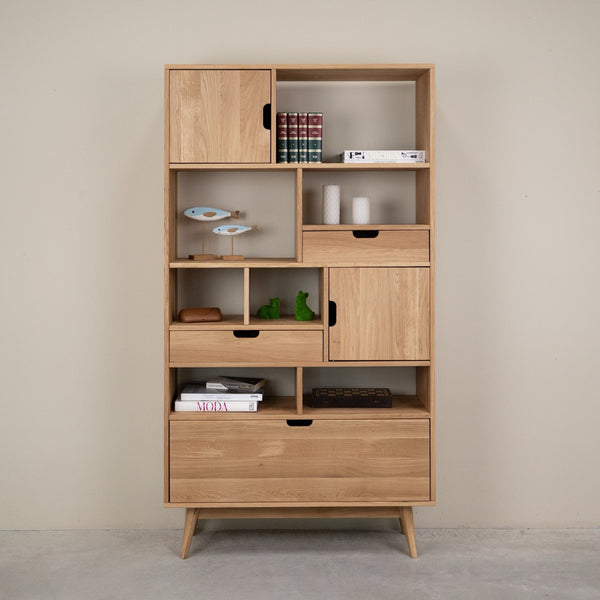 Bibliothèque en bois massif de chêne Escandi Atelier 3 - NordicStory