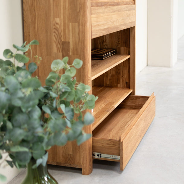 Bibliothèque en bois massif de chêne Elsa 2 - NordicStory