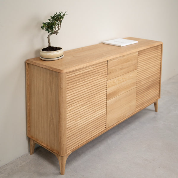 Buffet commode en bois massif de chêne Oxford 3.2.3 - NordicStory