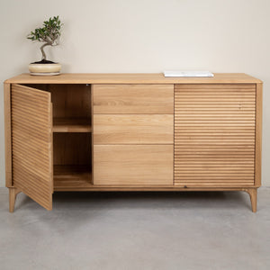 Buffet commode en bois massif de chêne Oxford 3.2.3 - NordicStory