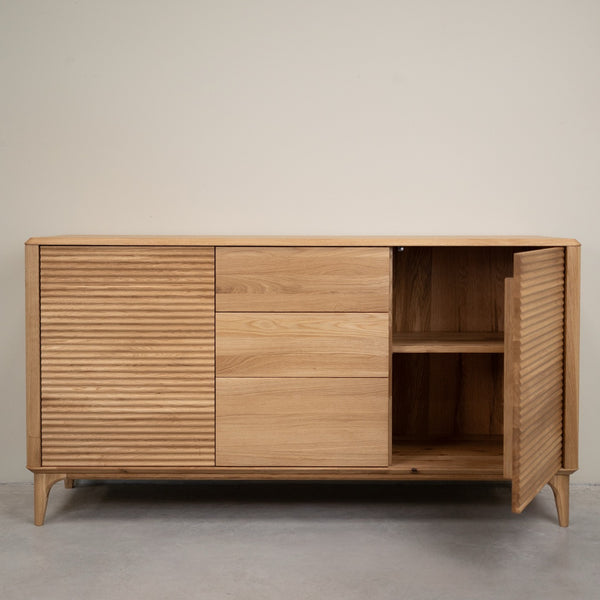 Buffet commode en bois massif de chêne Oxford 3.2.3 - NordicStory