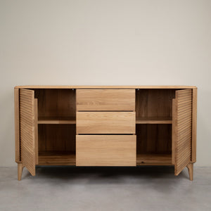 Buffet commode en bois massif de chêne Oxford 3.2.3 - NordicStory