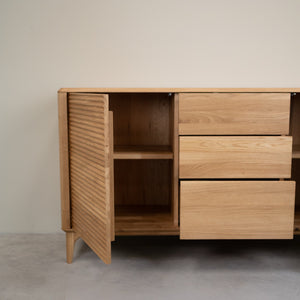 Buffet commode en bois massif de chêne Oxford 3.2.3 - NordicStory