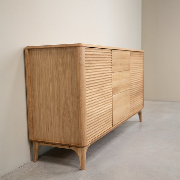Buffet commode en bois massif de chêne Oxford 3.2.3 - NordicStory
