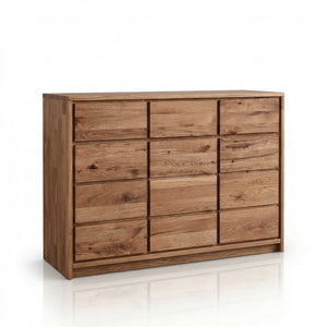 Buffet commode en bois massif de chêne rustique