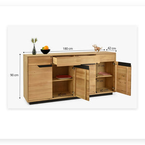 Buffet en bois massif de chêne Bremen