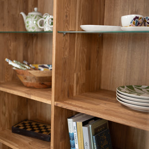Buffet vitrine en bois massif de chêne Escandi 3 - NordicStory