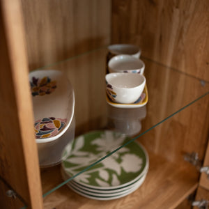 Buffet vitrine en bois massif de chêne Escandi 3 - NordicStory